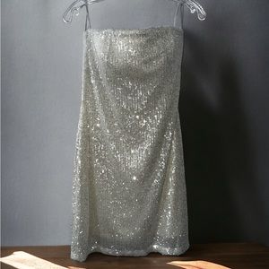 Anthro/BHLDN Glitter Sparkle Kasia Mini Dress Sz M